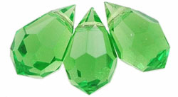 M.C. Beads 10 x 6mm - Teardrop: Peridot