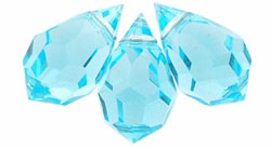 M.C. Beads 10 x 6mm - Teardrop: Aquamarine