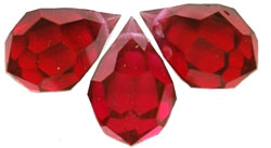 M.C. Beads 10 x 6mm - Teardrop : Fuchsia