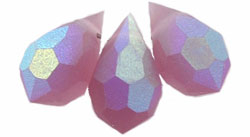 M.C. Beads 10 x 6mm - Teardrop : Matte - Amethyst AB