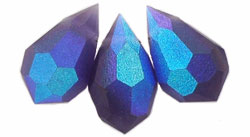 M.C. Beads 10 x 6mm - Teardrop : Matte - Tanzanite AB