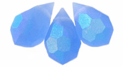 M.C. Beads 10 x 6mm - Teardrop : Matte - Sapphire AB