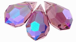 M.C. Beads 10 x 6mm - Teardrop : Amethyst AB
