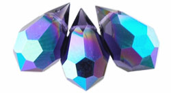 M.C. Beads 10 x 6mm - Teardrop : Tanzanite AB