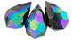 M.C. Beads 6/10mm - Teardrop : Jet AB