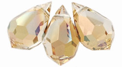 M.C. Beads 10 x 6mm - Teardrop : Crystal - Celsian