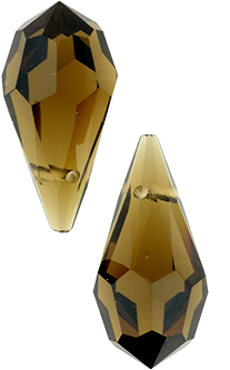 M.C. Beads 18 x 9mm - Teardrop: Smoky Topaz