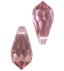 M.C. Beads 18 x 9mm - Teardrop: Lt Amethyst