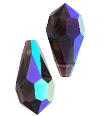 M.C. Beads 18 x 9mm - Teardrop : Amethyst AB