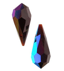 M.C. Beads 18 x 9mm - Teardrop : Garnet AB