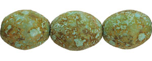 Puffed Ovals 20 x 16mm : Turquoise - Stone Picasso