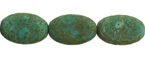 Pinched Oval 18 x 12mm : Turquoise - Stone Picasso