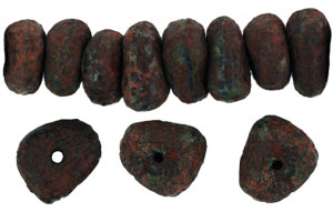 Pebble Nugget 5/9mm : Dk Opaque Red - Stone Picasso