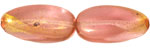 Pressed Bead 28/15mm : Gold - Hot Pink