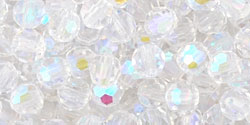 M.C. Beads 4mm - Round : Crystal AB