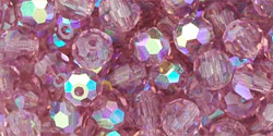 M.C. Beads 4mm - Round : Lt Amethyst AB