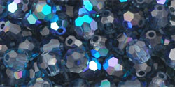 M.C. Beads 4mm - Round : Montana Blue AB