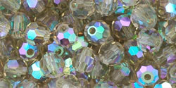 M.C. Beads 4mm - Round : Black Diamond AB