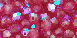 M.C. Beads 4mm - Round : Fuchsia AB