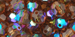 M.C. Beads 6mm - Round : Smoky Topaz AB