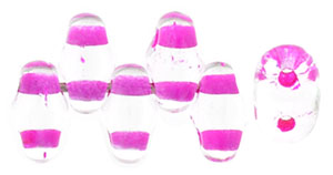 MiniDuo 4 x 2mm Tube 2.5" : Crystal - Hot Pink-Lined