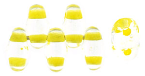 MiniDuo 4 x 2mm Tube 2.5" : Crystal - Yellow-Lined