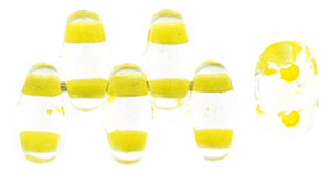 MiniDuo 4 x 2mm : Crystal - Yellow-Lined