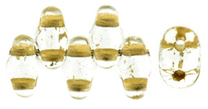 MiniDuo 4 x 2mm Tube 2.5" : Crystal - Gold-Lined