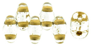 MiniDuo 4 x 2mm : Crystal - Gold-Lined