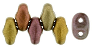 MiniDuo 4 x 2mm Tube 2.5" : Matte - Metallic Gold Copper Iris