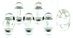 MiniDuo 4 x 2mm Tube 2.5" : Crystal - Silver-Lined