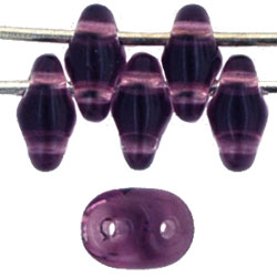 SuperDuo 5 x 2mm : Med Amethyst