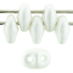 SuperDuo 5 x 2mm Tube 2.5" : Pearl Shine - White