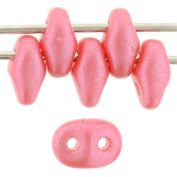 SuperDuo 5 x 2mm : Pearl Shine - Coral Pink