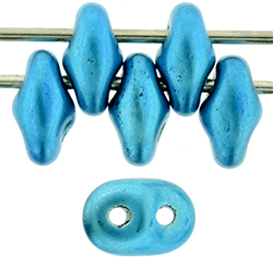 SuperDuo 5 x 2mm Tube 2.5" : Metalust Turquoise