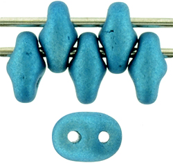 SuperDuo 5 x 2mm : Metalust - Matte - Turquoise