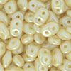 SuperDuo 5 x 2mm : Pearl Coat - Cream