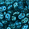 SuperDuo 5 x 2mm : Mirror - Turquoise Blue