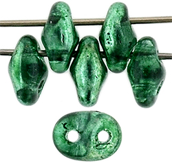 SuperDuo 5 x 2mm : Mirror - Green