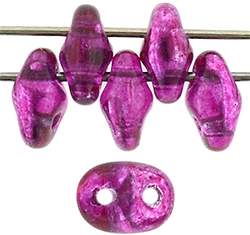 SuperDuo 5 x 2mm Tube 2.5" : Mirror - Hot Pink