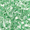 SuperDuo 5 x 2mm Tube 2.5" : Crystal - Green-Lined