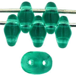 SuperDuo 5 x 2mm Tube 5.5" : Emerald