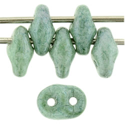 SuperDuo 5 x 2mm : Luster - Stone Green