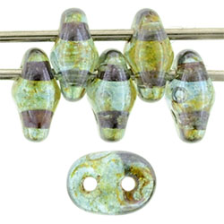 SuperDuo 5 x 2mm : Luster - Transparent Green