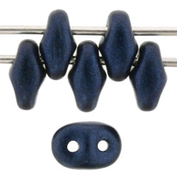 SuperDuo 5 x 2mm Tube 2.5" : Metallic Suede - Dk Blue