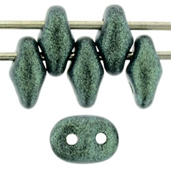 SuperDuo 5 x 2mm Tube 2.5" : Metallic Suede - Lt Green