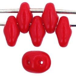 SuperDuo 5 x 2mm : Opaque Red
