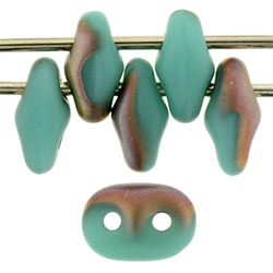 SuperDuo 5 x 2mm Tube 5.5" : Matte - Apollo - Turquoise