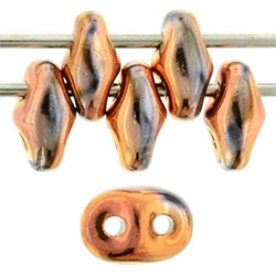 SuperDuo 5 x 2mm Tube 2.5" : Jet Full Capri Gold