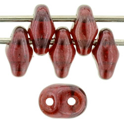 SuperDuo 5 x 2mm Tube 5.5" : Siam Ruby - Vega